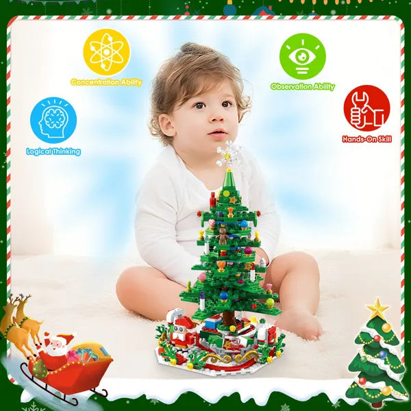 Christmas Tree Building Toy with Countdown Calendar - 701 Pcs