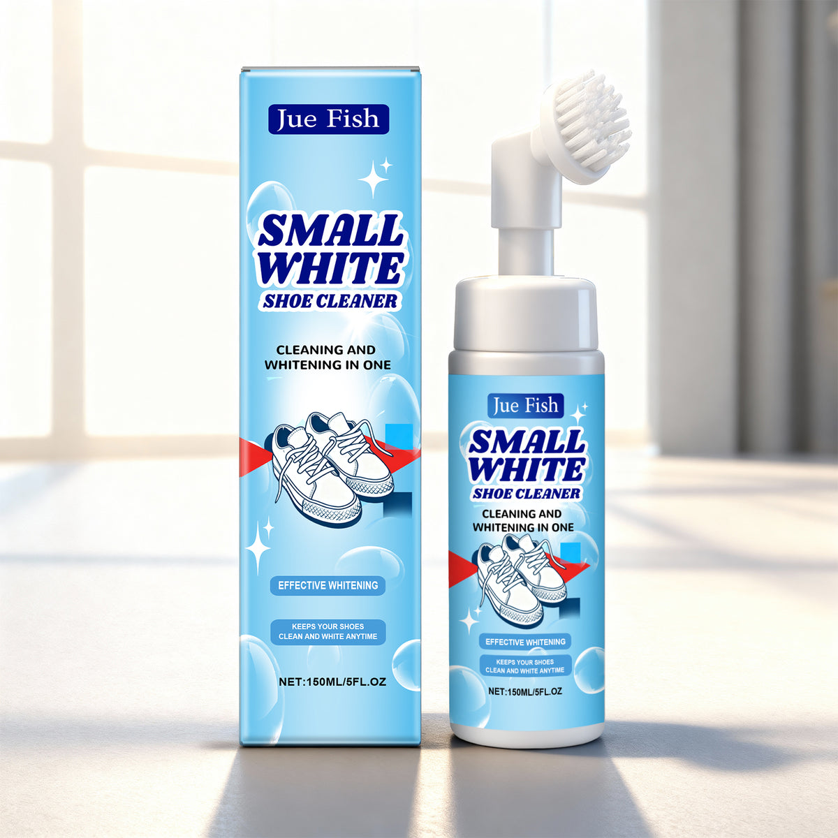 White Shoe Cleaning Foam 150ml for Daily Stains - Gentle & Easy to Use