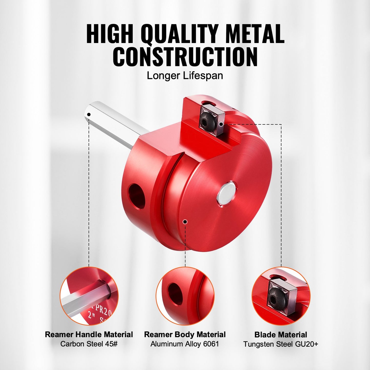 PVC Pipe Reamer Tool - Aluminum Alloy for SCH 40 - Red