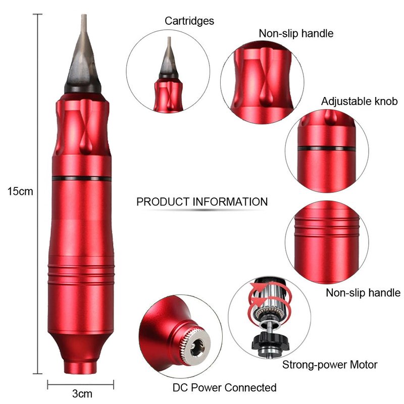 Mini Tattoo Pen Machine Kit with Power Supply