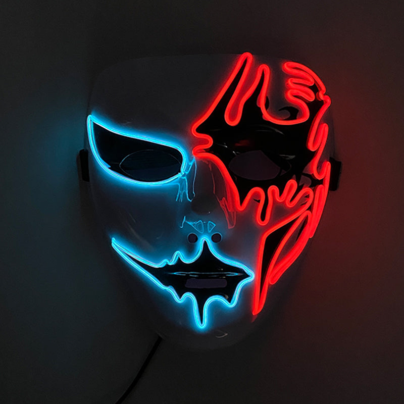 Halloween Zombie Mask Glowing LED Party Mask with Multiple Colors