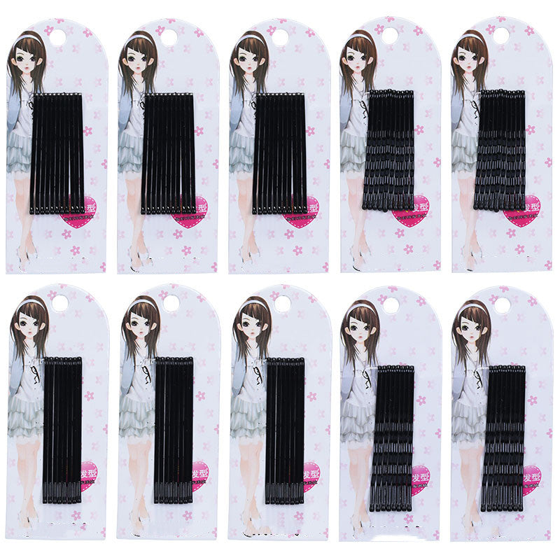 Small Black Steel Hair Clips - Set of 10 for Hair Styling & Accessories