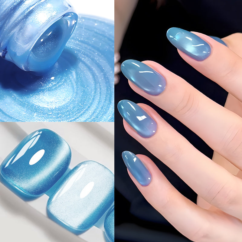 Aurora Cat Eye UV Nail Gel Polish - 12ml Magnetic Shimmer Manicure - Huancai 02