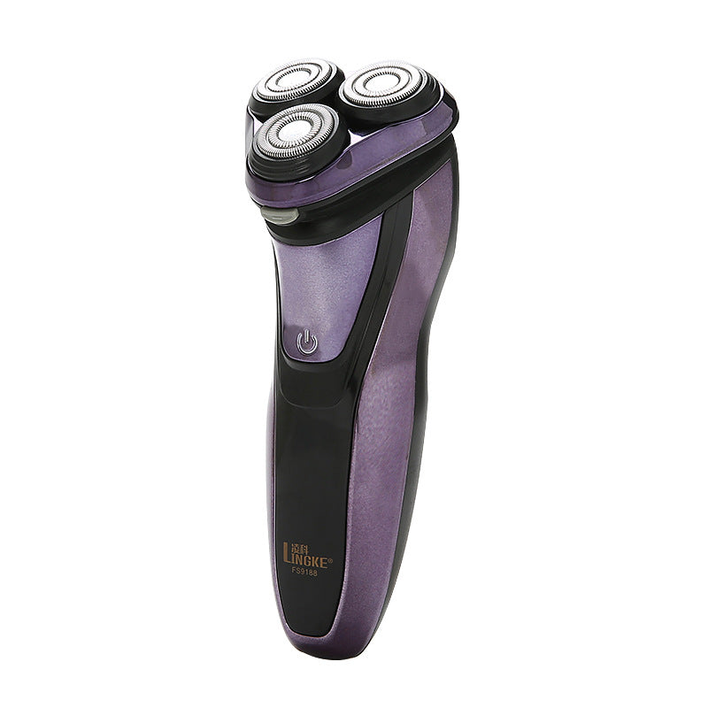 Electric Men's Shaver USB Rechargeable - Purple