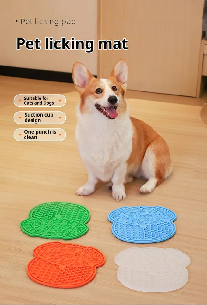 Pet Slow Feeder Mat for Dogs and Cats with Strong Suction - Multiple Colors