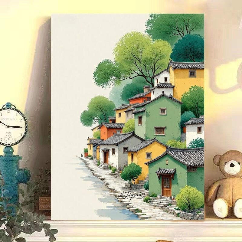 Handmade Fill-In Coloring Stress-Relief Wall Art - Decorative Healing Canvas