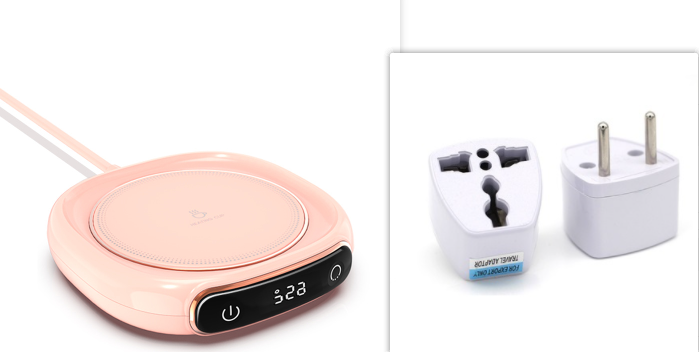 Coffee Mug Warmer Plate - USB & 220V Desktop Heating Coaster for Hot Drinks