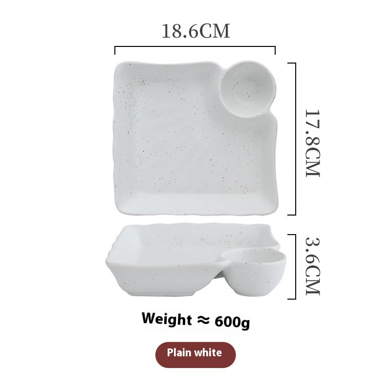 Ceramic Dumpling Plate - Creative Sushi & Household Dish, Multiple Colors