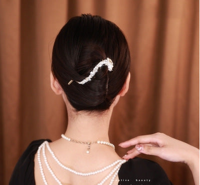 Copper Alloy Zircon Twist Clip Hairpin – Star Design