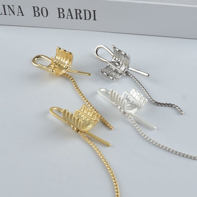 Luxury Hair Clip for Ponytail - Simple Stylish Hair Accessory, Electroplated Finish