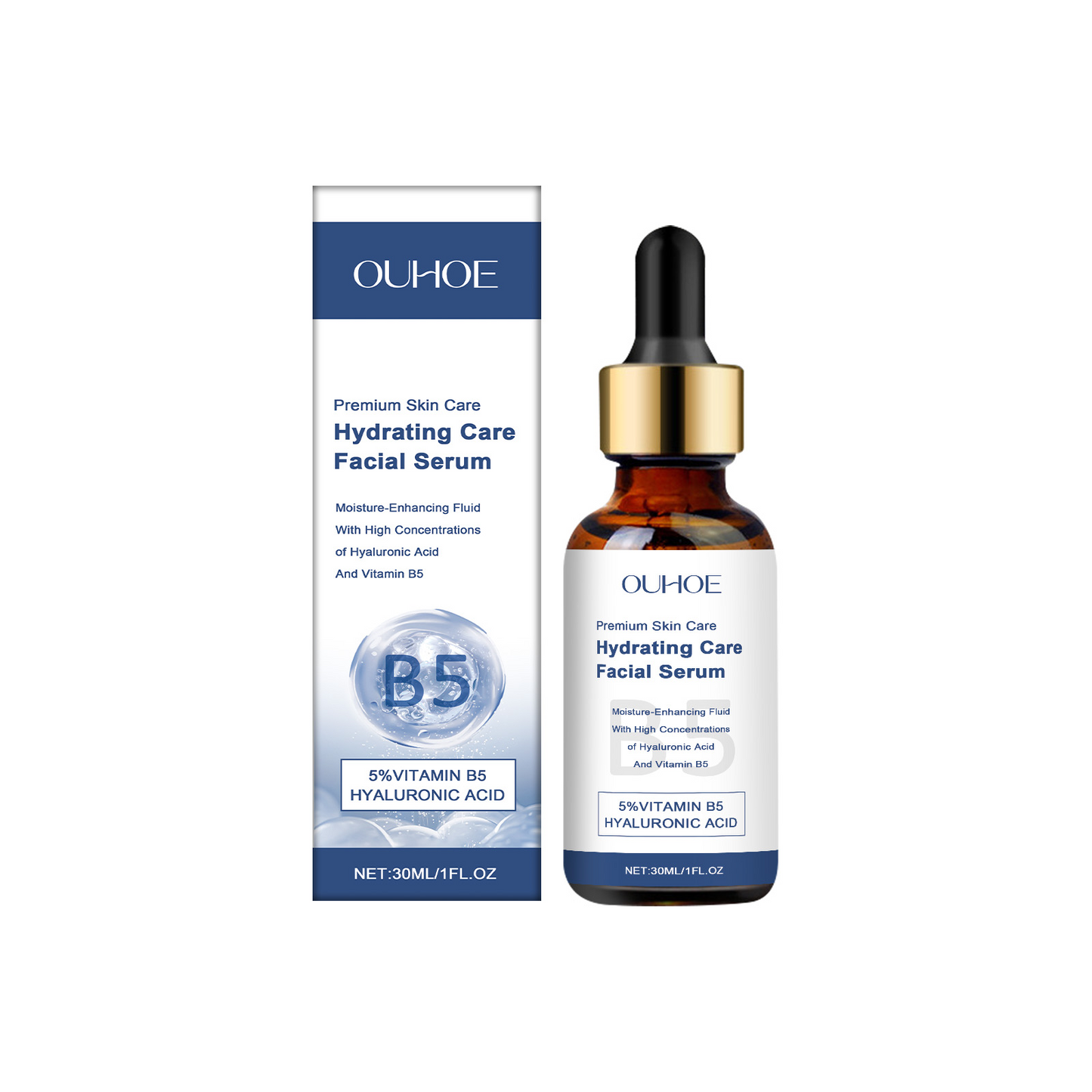 B5 Facial Moisturizing Serum with Hyaluronic Acid - 30ml Hydrating Essence