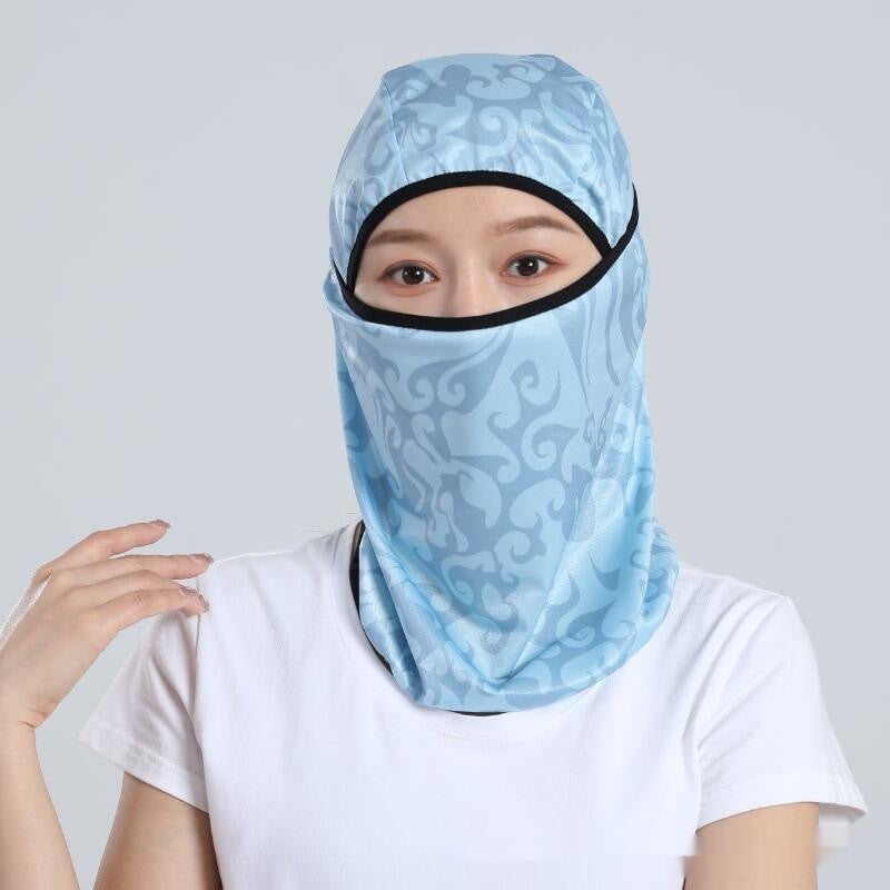Full Face Sun Protection Mask - Lightweight Ice Silk Neck Gaiter Scarf