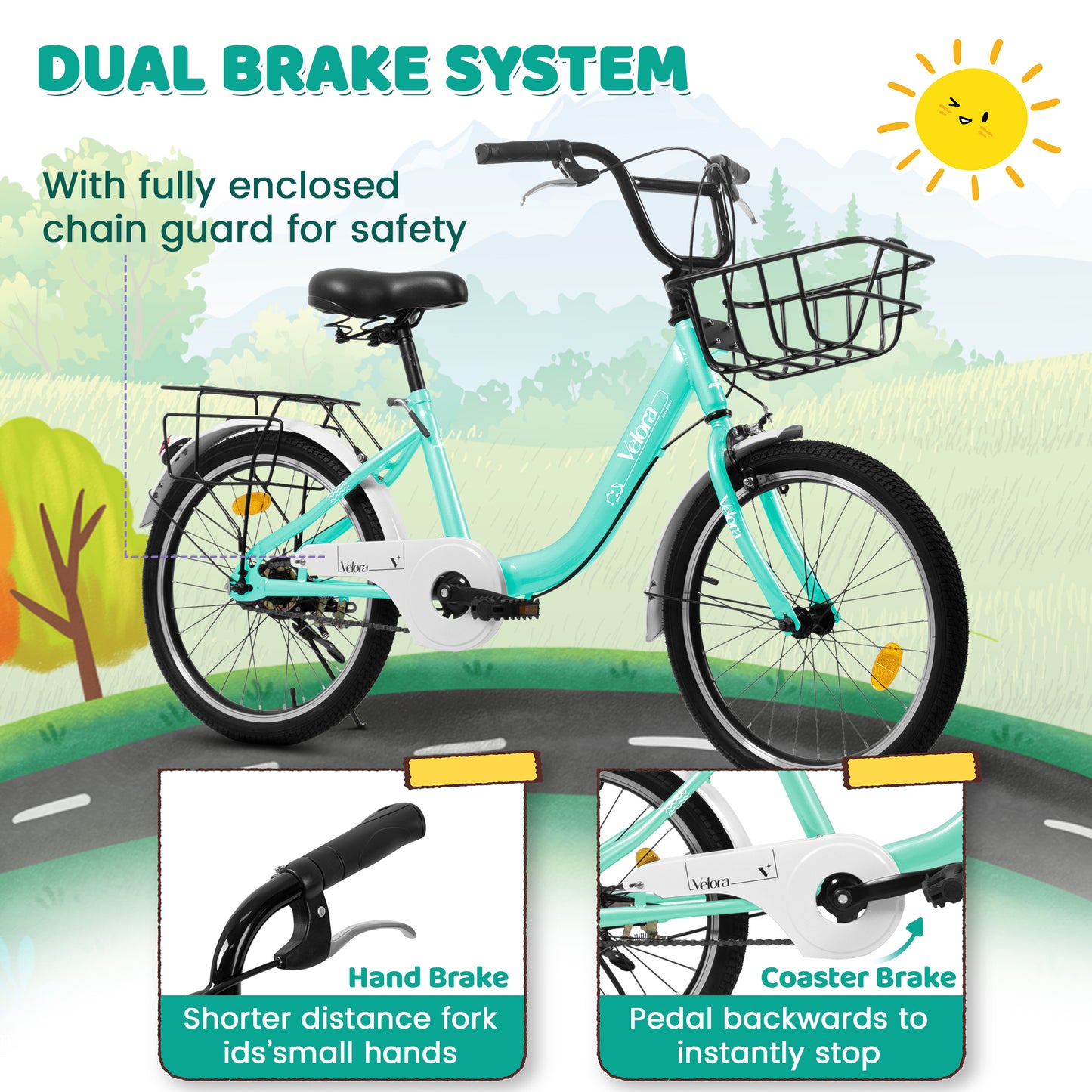 20-Inch Kids Bike for Boys & Girls - Lightweight Steel Frame