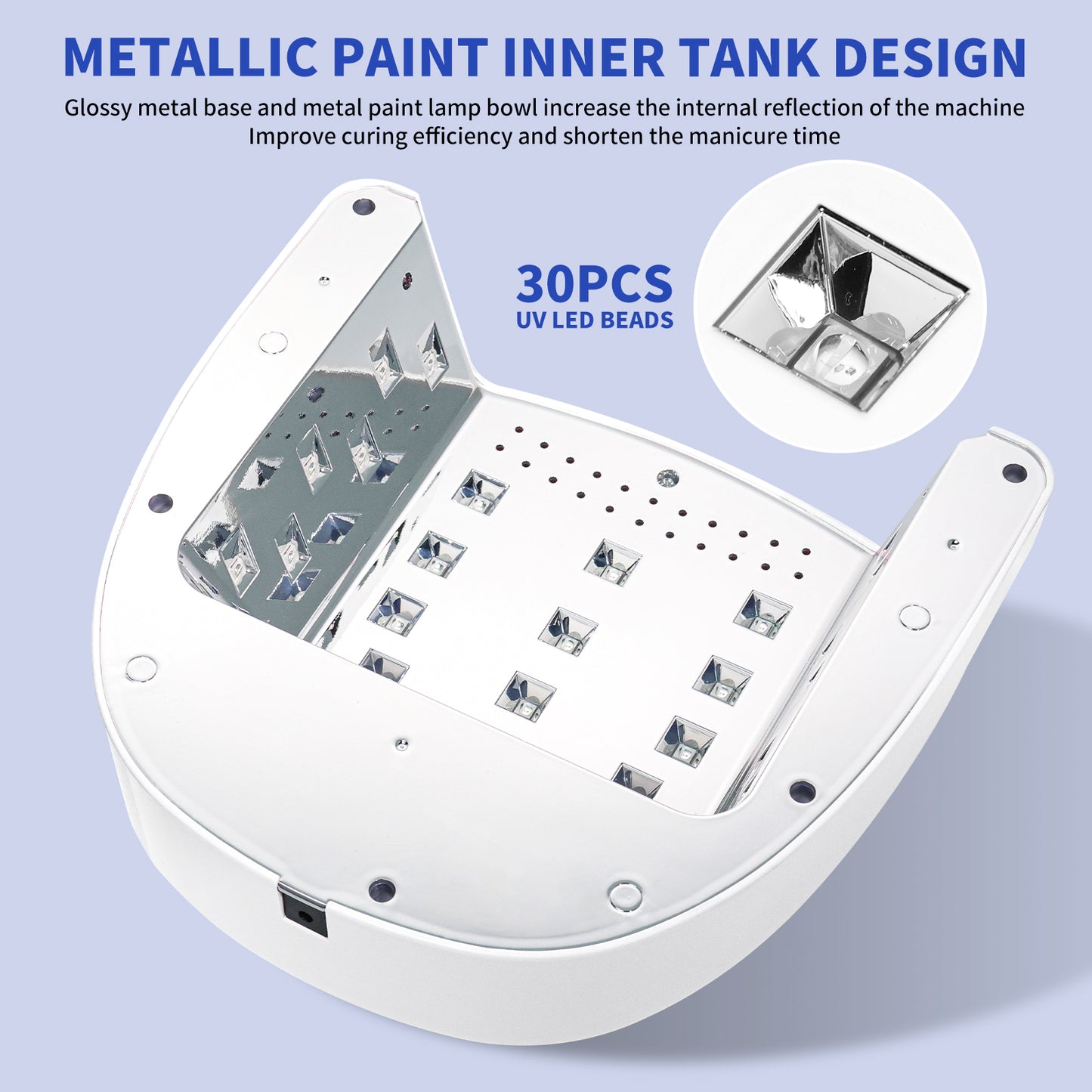 Rechargeable Cordless LED Nail Lamp - Portable UV Gel Nail Dryer