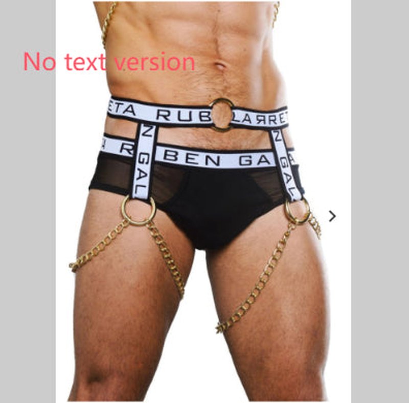 Elastic Shoulder Straps for Men - Solid Color Chest and Leg Girdle