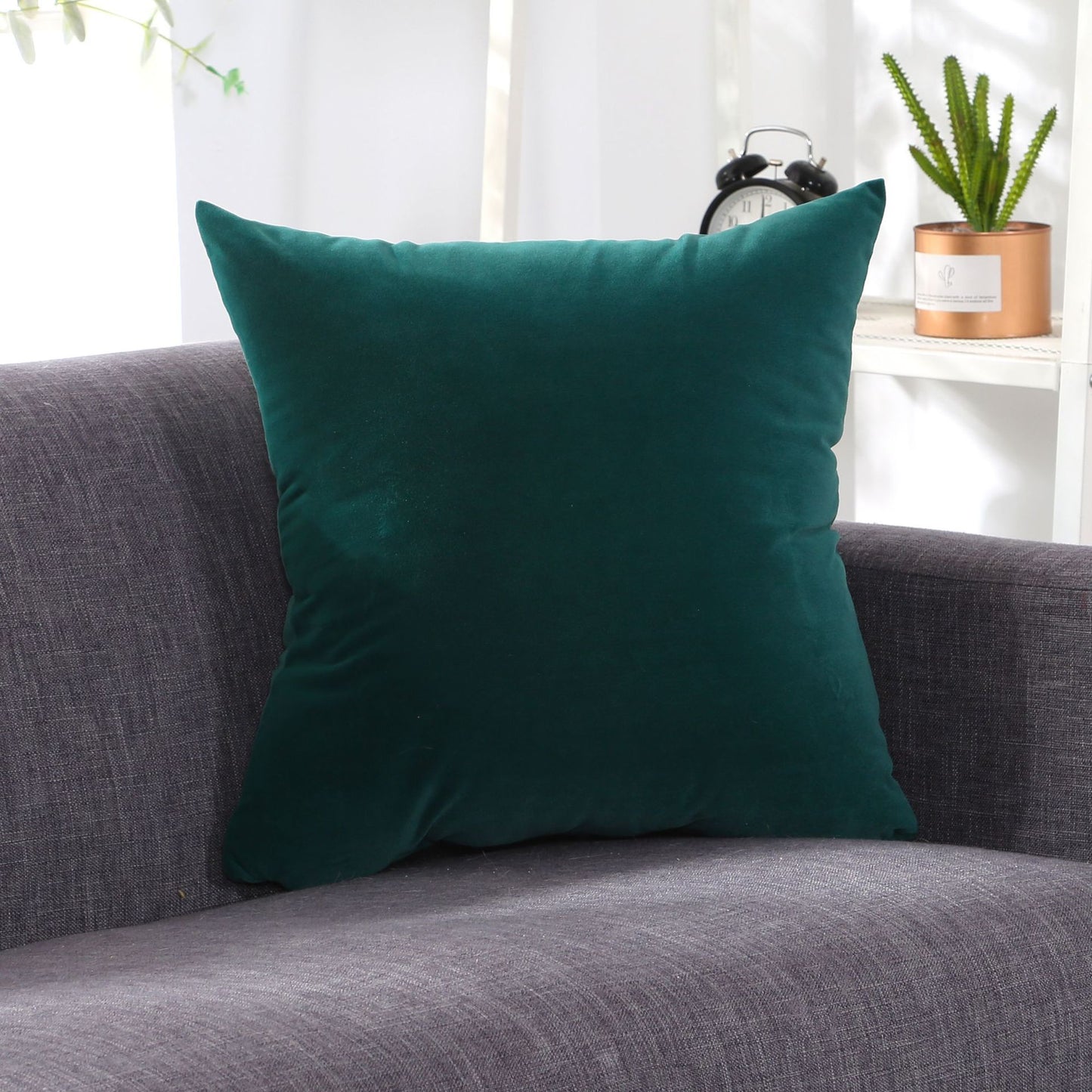 Large Lumbar Cushion Cover for Sofa Bed Office Chair - Frosted Velvet