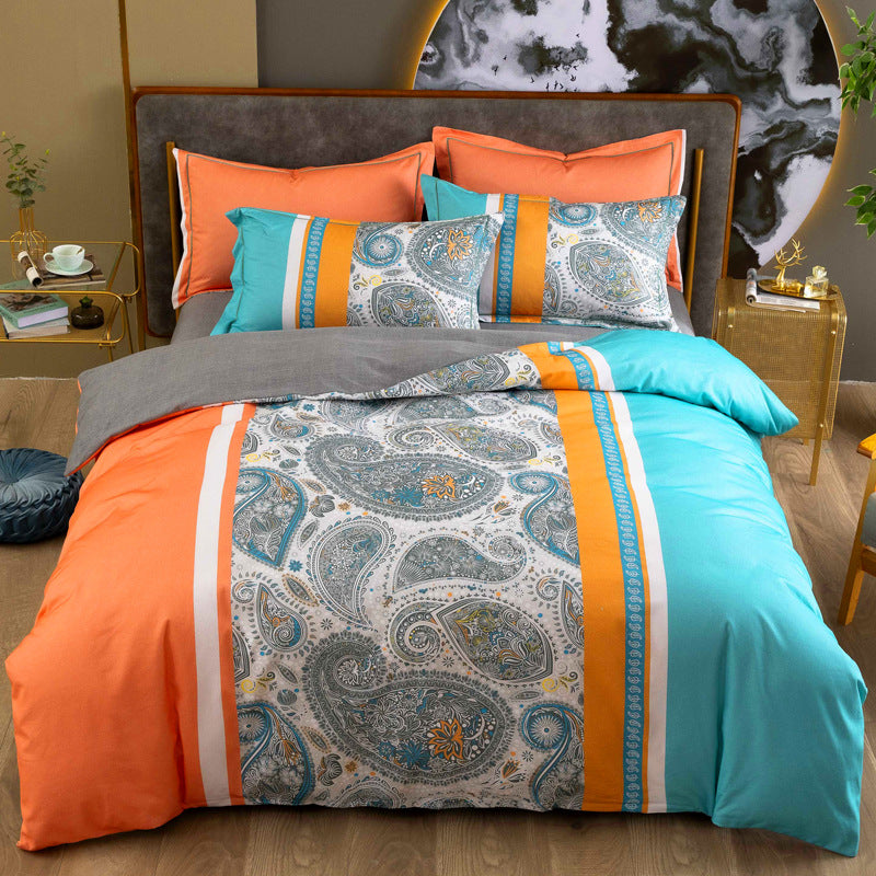 Cotton Winter Bedding Set with Quilt Cover and Sheets - Multiple Sizes & Styles