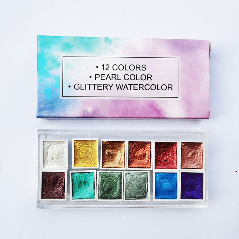 Metallic Gouache Paint Set for Nail Art & Watercolor