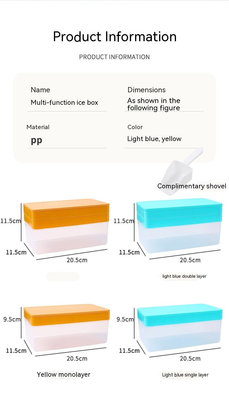 Large Capacity Silicone Ice Cube Mold Food Grade Ice Tray Refrigerator Container