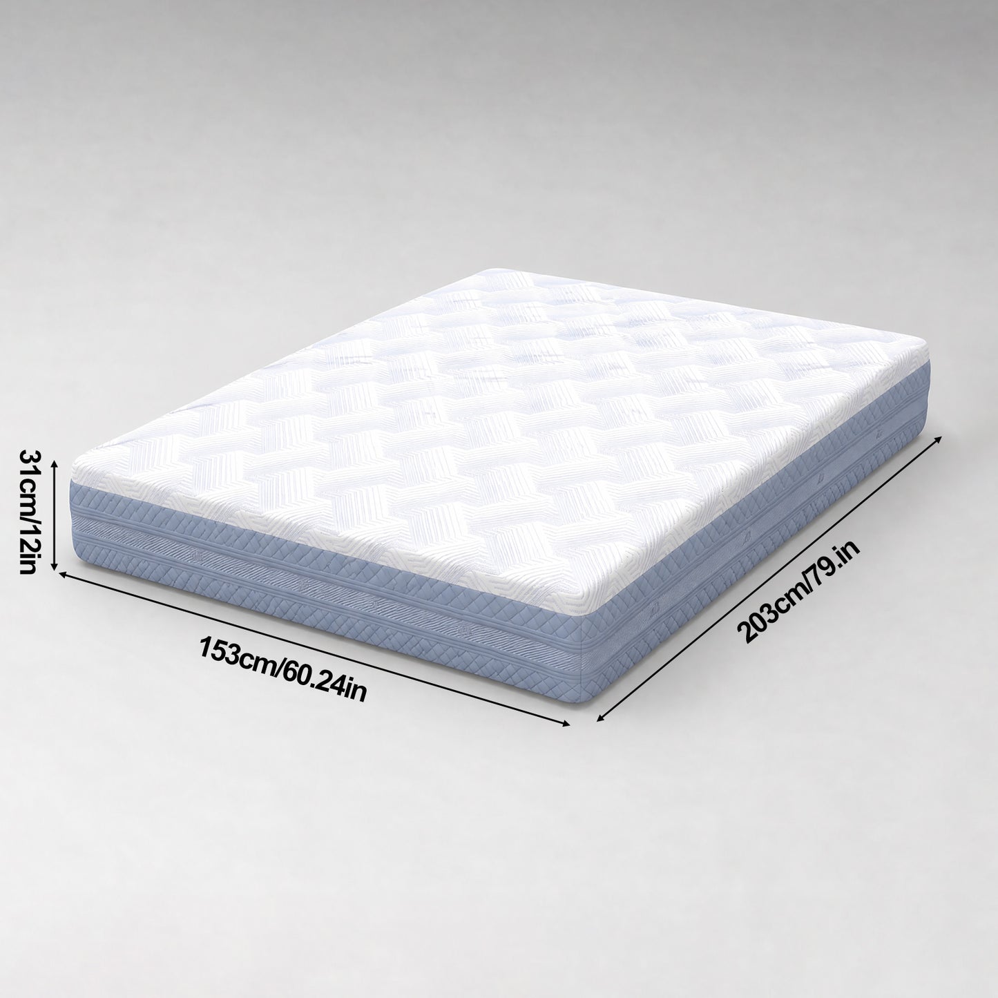 Queen Memory Foam Mattress - 12 Inch High Density Comfort