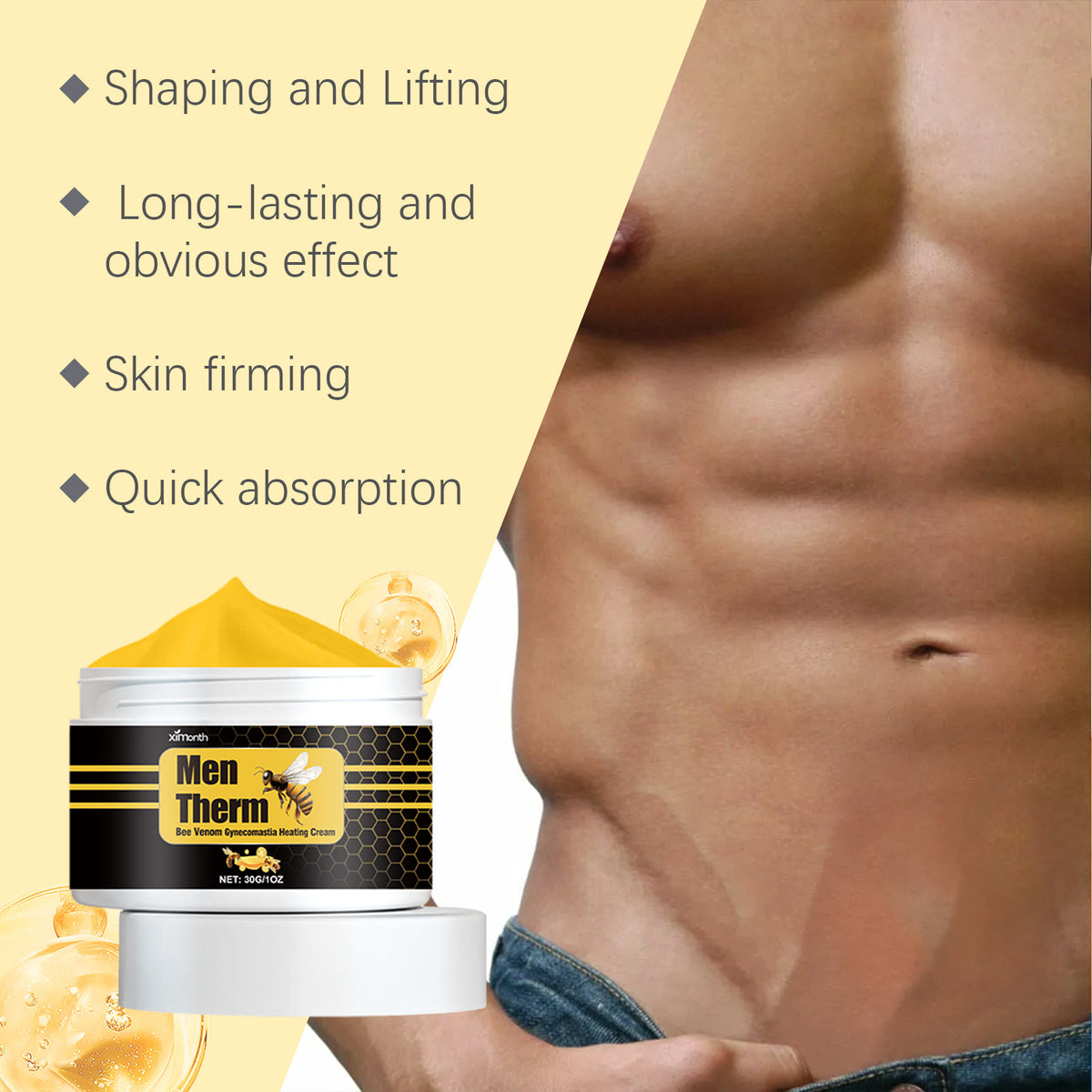 Men's Chest Firming Massage Cream - 30g