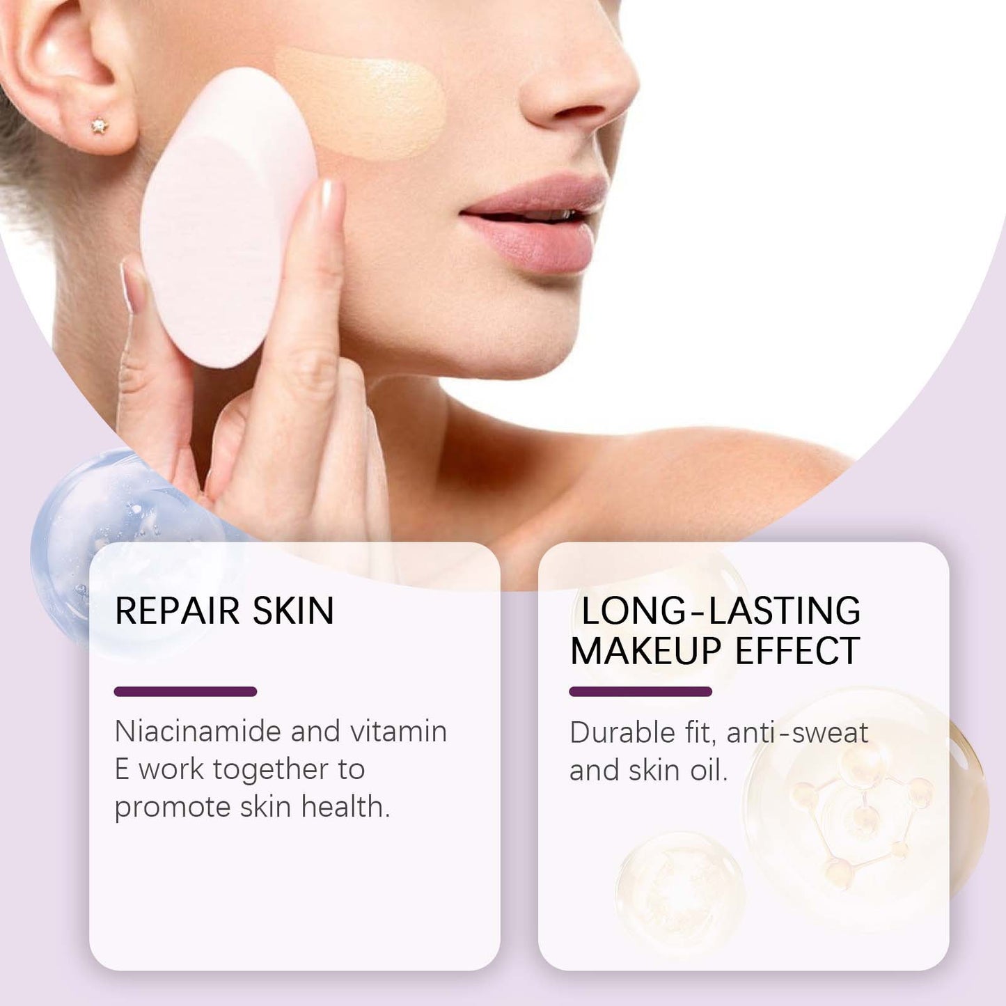 Concealing Liquid Foundation for Brightening & Skin Tone - 30ml Options