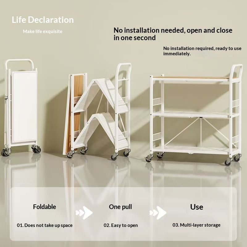 Multi-Purpose Metal Wall Shelf for Living Room & Bedroom Storage - 3 Tiers
