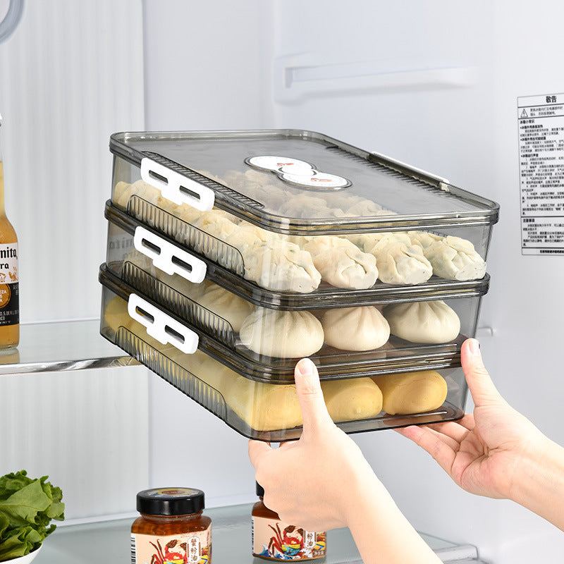 Food Grade Airtight Dumpling Storage Box - Freezer Safe, Multi-Layer Containers