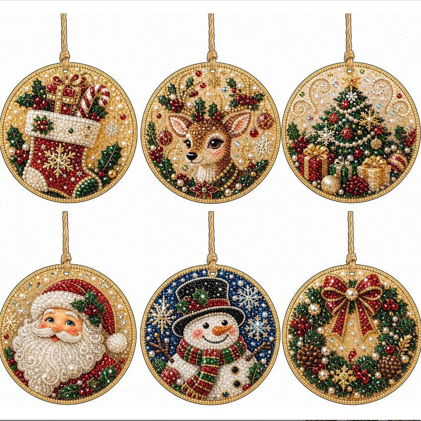 DIY Christmas Decorations Set - Festive Holiday Home Decor, 6pcs