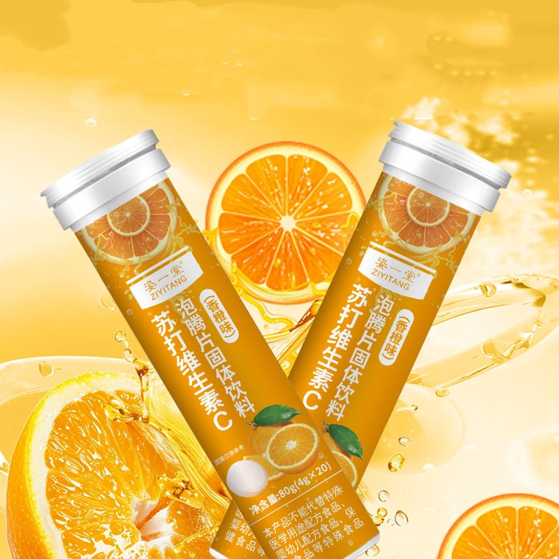 Soda VC Effervescent Tablets Orange Flavor 4g 20ct