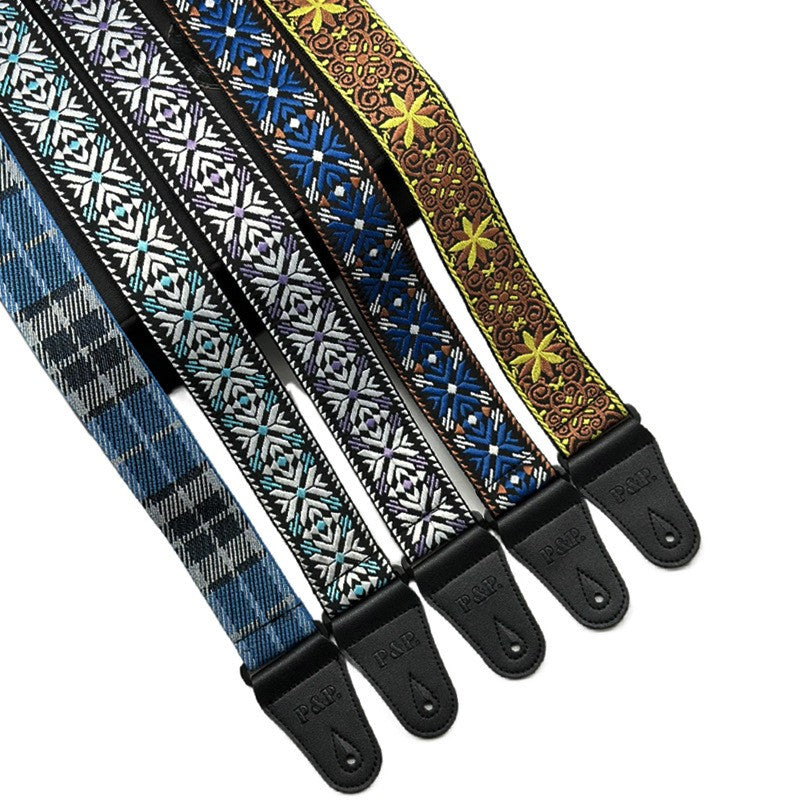 Bass Guitar Strap - Universal Embroidery Design for Musicians