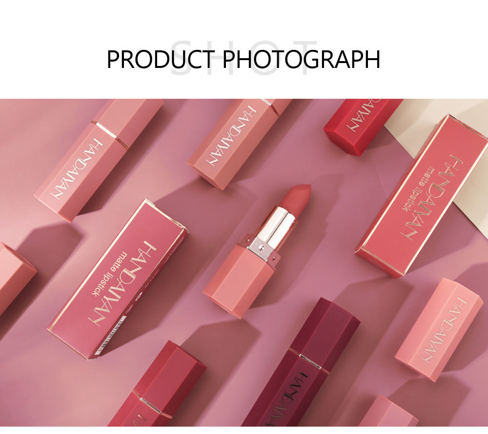 Waterproof Nude Matte Lipstick Set - Durable, 6 Colors for Lip Makeup