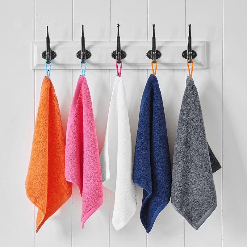 Children's Cotton Towel Solid Color 34x33cm - Soft & Absorbent