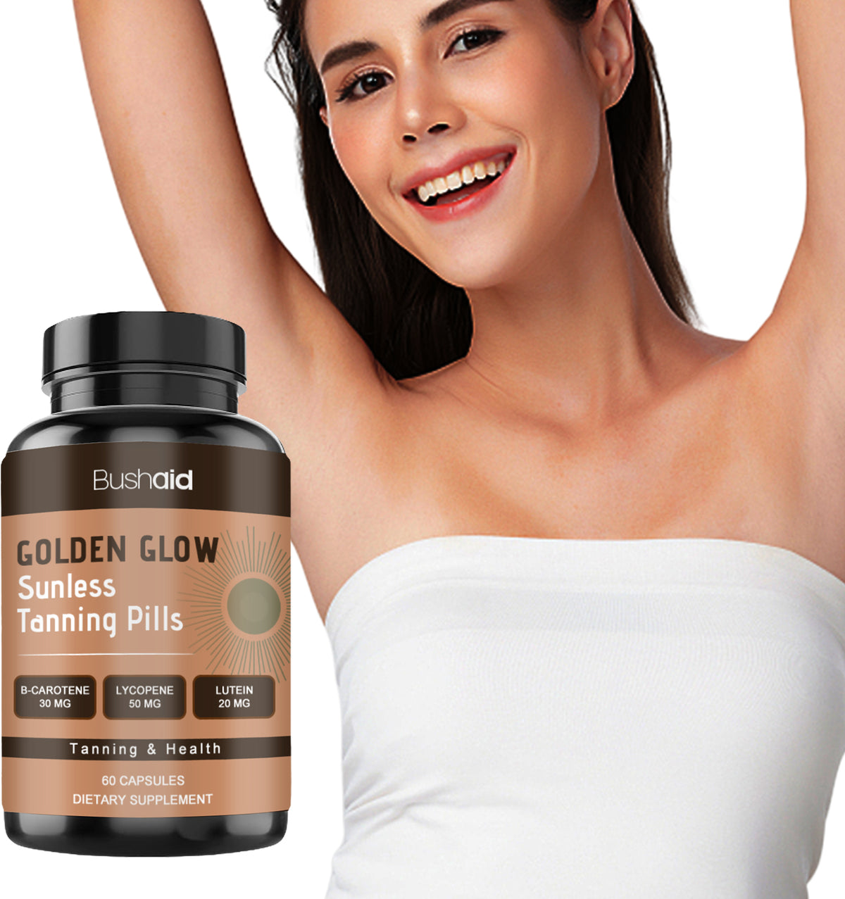 Tanning Capsules Oral 60pcs - Skin Brightening & Fast Absorption