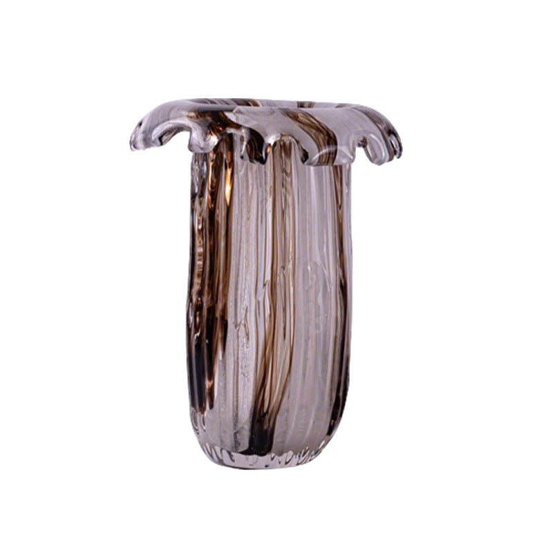 Luxury Crystal Glass Vase for Home Decor - European Geometric Style