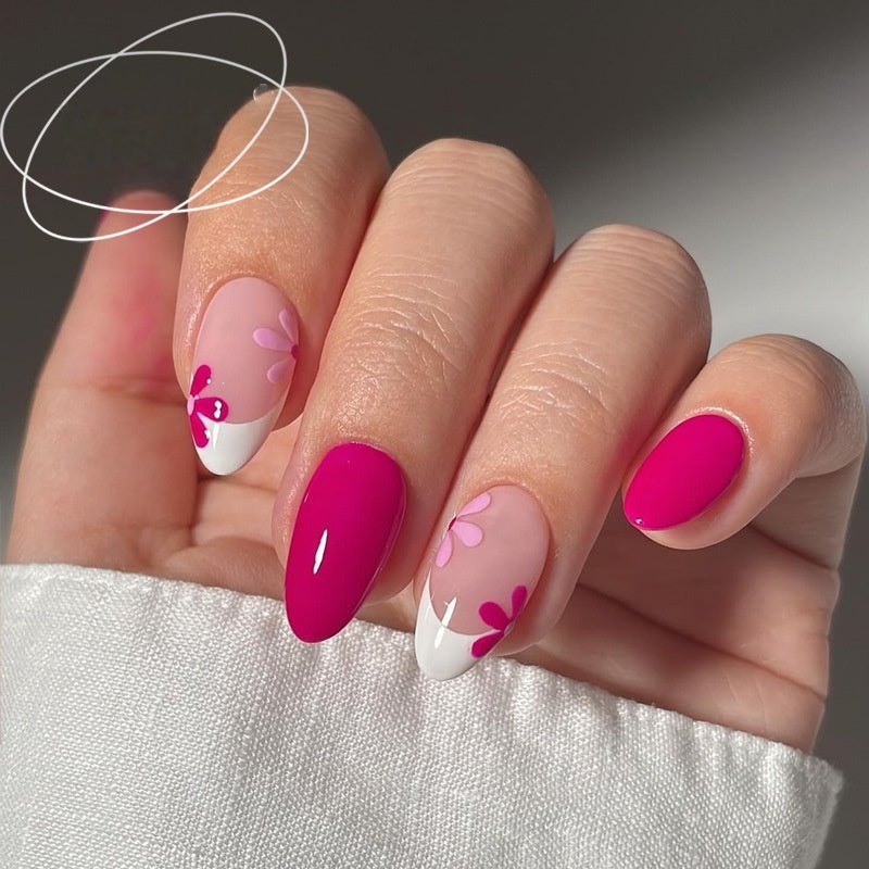 Short Square Nail Tips - Wearable Artificial Nails for Nail Art, Starry Sky Pattern