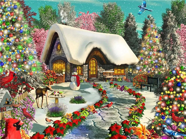 Winter Landscape Diamond Painting Kit - Embroidery Art & Craft