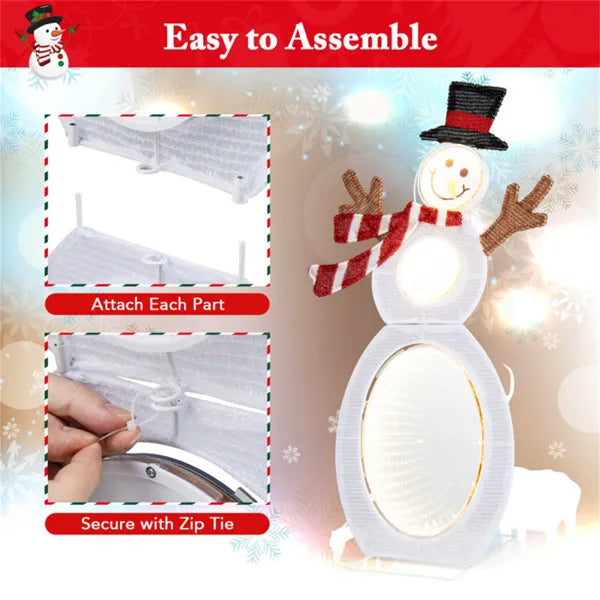 Lighted Christmas Snowman Decoration with 105 LED Lights