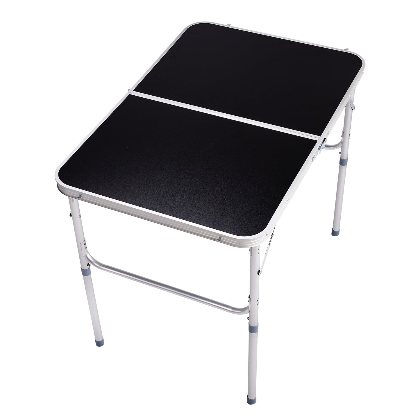 3ft Aluminum Folding Table - Portable Outdoor Picnic Desk - Black