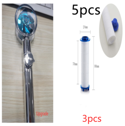 High Pressure Turbo Shower Head with Water Saving Feature & 360° Fan Extension