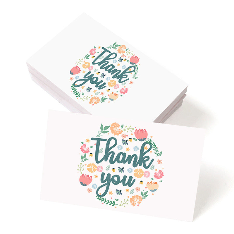 Thank You Greeting Cards Set for Weddings Parties & Holidays - 50 Pack