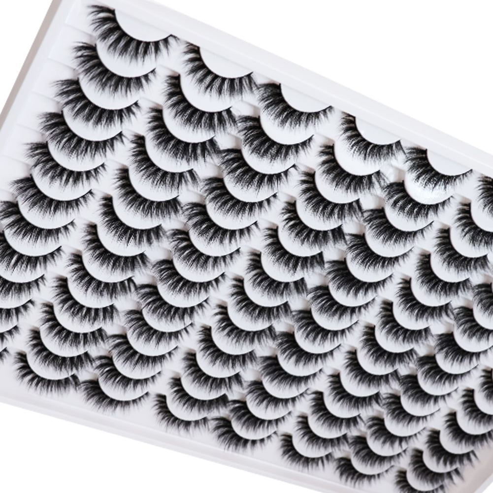 3D False Eyelashes - Multi-Layered Realistic Soft Lashes, Black