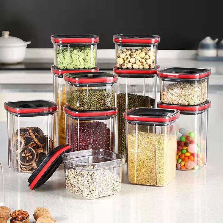 Kitchen Spiral Storage Jar Set - Vacuum Sealed Food Storage Containers