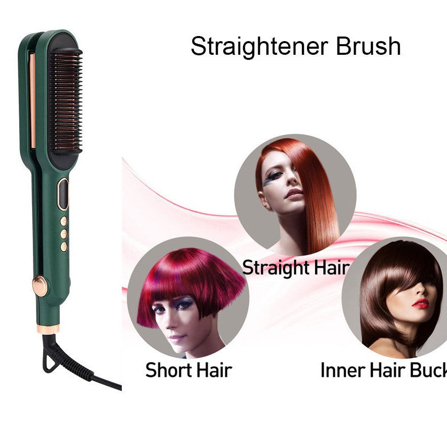 Hair Straightening Comb and Curling Iron Combo - Multi-Function Hair Styling Tool