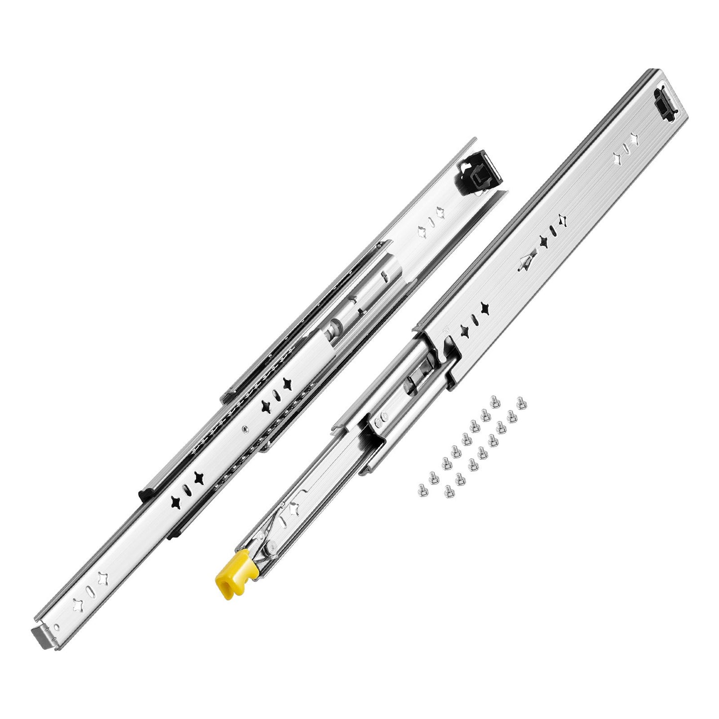 Heavy-Duty Drawer Slides - 16-60 Inch Full Extension, 250 lbs Capacity, Silver
