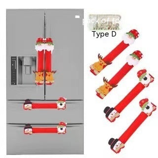 Christmas Refrigerator Handle Cover Set - Holiday Decor for Kitchen