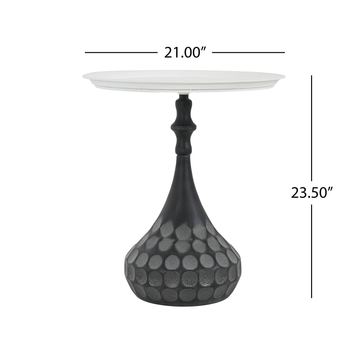 Accent Metal Coffee Table, Pedestal Table For Living Room,