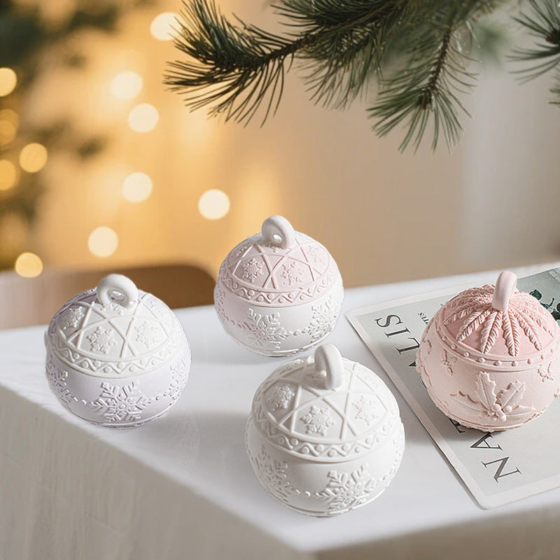 Silicone DIY Snowflake & Berry Pattern Storage Box Mold for Crafts