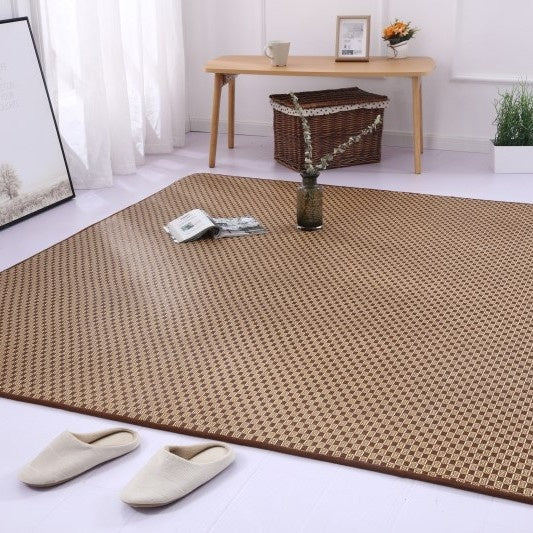 Thickened Folding Rattan Floor Mat - Cooling Japanese Style Cushion for Summer