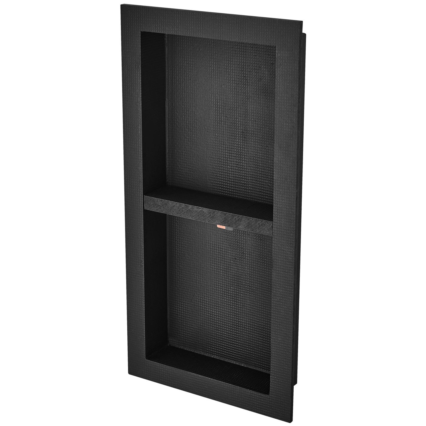 Recessed Shower Niche with Double Shelf Organizer - Black